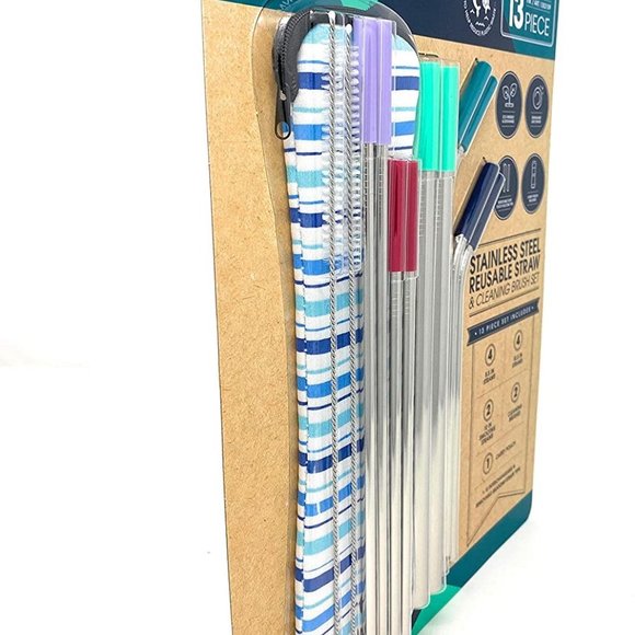 🔥New Manna 13pcs Reusable Straw & Cleaning Brush - Picture 4 of 6